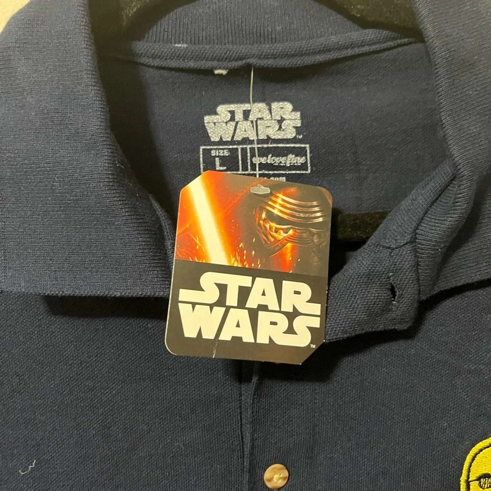 NWT Star Wars Golf Shirt-C3P0 Detail -Large - Picture 3 of 5